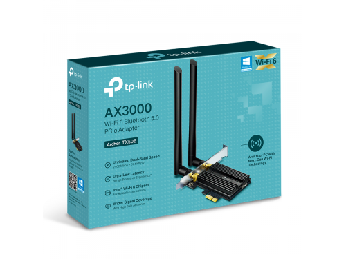 TP-Link Archer TX50E AX3000 Wi-Fi 6 Bluetooth 5.0 PCIe Adapter